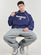 Herren Sweatshirt mit Kapuze Blau