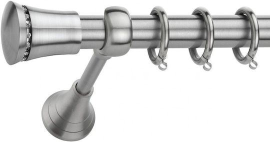 Best Bară Metalică Pentru Perdele B002 Simplă Φ20mm 160cm Argintie