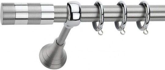 Best Металично Корнизно Тяло B024 Единично Ф20mm 160см Сребрист