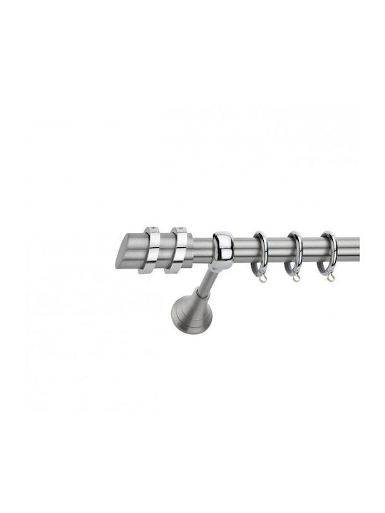 Best Bară Metalică Pentru Perdele B020 Dublă cu Șină Φ20mm 160cm Argintie