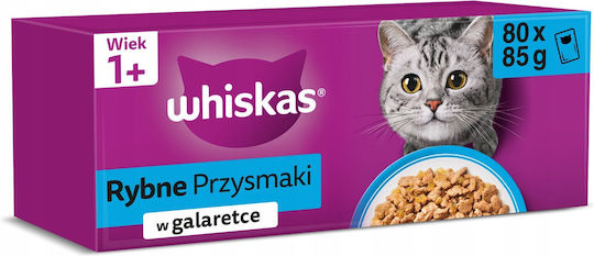 Whiskas Hrană Umedă pentru Pisici cu Pește 80x85gr