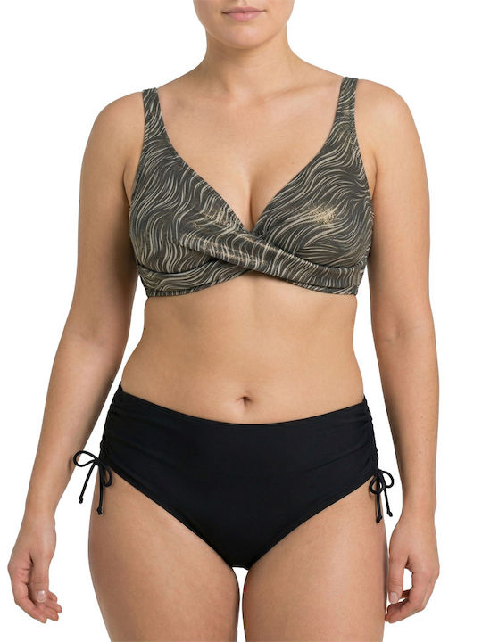 Plus Size Γυναικείο Μαγιό Bikini Χωρίς Μπανέλα Glossy Glam Μαύρο-λευκό Plus Size Γυναικείο Μαγιό Bikini Χωρίς Μπανέλα Glossy Glam Μαύρο-λευκό