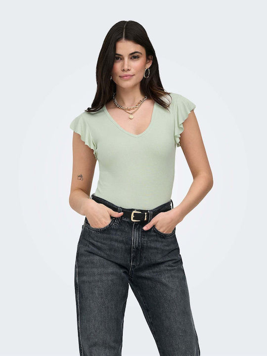 Only Women's Blouse Light Green
