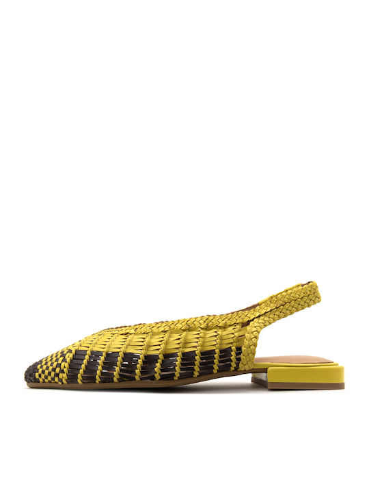 Gioseppo Pantofi Balerini Pentru Femei Slingback Cu Curea Din Piele Maro