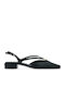 Δερμάτινες Γυναικείες Μπαλαρίνες Slingback σε Μαύρο Χρώμα