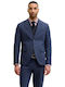 Summer Men’s Suit Jacket with Slim Fit Navy Blue