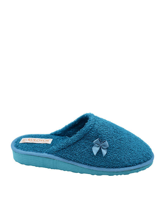 Closed-Toe Terry Women's Slippers Black