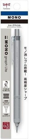 Tombow Mono Graph Lite Mechanical Pencil 0.5mm Light Grey Dpa-123b 4901991065367