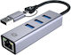 Conceptronic Hub 3 Porturi cu Conectare USB-A Gri