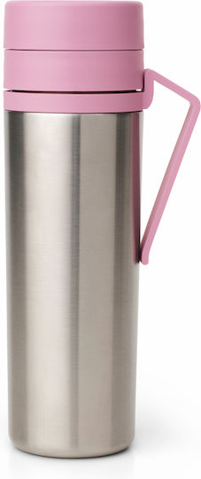 Brabantia Recycelbare Thermosflasche Rostfreier Stahl 500ml Flieder Rosa