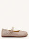 Anatomic Kids Ballerinas with Hoop & Loop Closure Leather Gold