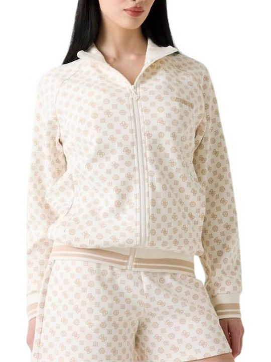 Guess Guess Damen Sweatshirt Jacke Ecru