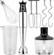 Blender de Mână cu Tijă din Inox 1200W Negru