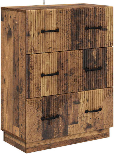 Wooden Brown Bedroom Chest of Drawers 66x34.5x87 cm