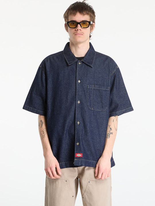 Dickies Shirt Short Sleeve Denim Shirt in Regul...