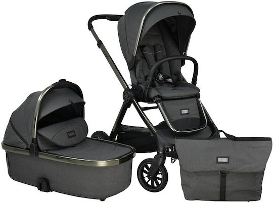 Bebe Stars Onyx Reversible 2 in 1 Baby Stroller Suitable for Newborn Lava Grey