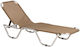 Beach Sunbed Brown Aluminum 60x190x30cm