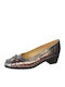Pantofi Cu Toc Peep Toe Din Piele Cu Toc Jos Multicolori