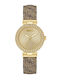 Guess Ladies Ceas Dama 34mm Baterie cu Curea din Piele Bej