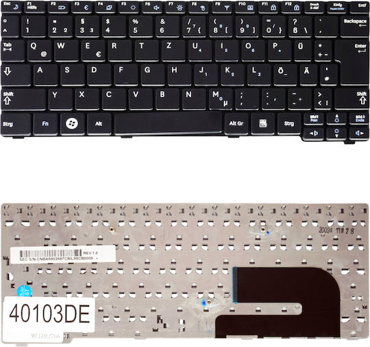 German Laptop Keyboard Samsung Nb30 Nb20 N148 N150 N143 N145 Ba59-02687c V113760as1 Ba59-02709h V113760bk Cnba5902766 Cnba5902768 De Black Code 40103de