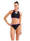 Sport Bikini Set Black-shocking Pink