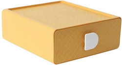 Plastic Desktop Drawer 20x7.5x20cm Yellow