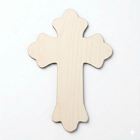 Holzhandwerksdekoration Kreuz 35x25cm Handwerkskunst Decoupage Diy Bastelarbeiten