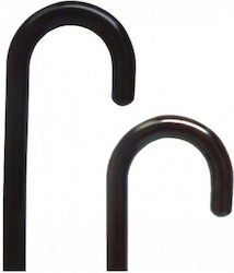 Wooden Walking Stick Round Handle Brown