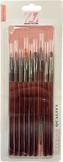 Beauty Salon Superior Nail Brushes Nail Art Set 9 Pcs