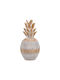 Tabletop Decor Pineapple Fylliana Fl25261 Natural Brown White Patina Color 10x10x22cm