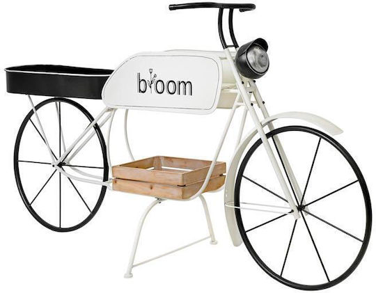 Metallic Retro Motorcycle Decorative Fylliana Bloom White-Black Color 188x57x103cm
