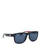 Tommy Hilfiger Men's Sunglasses with Navy Blue Horn-Rimmed Frame and Blue Lens TH1556/N/S 8RU