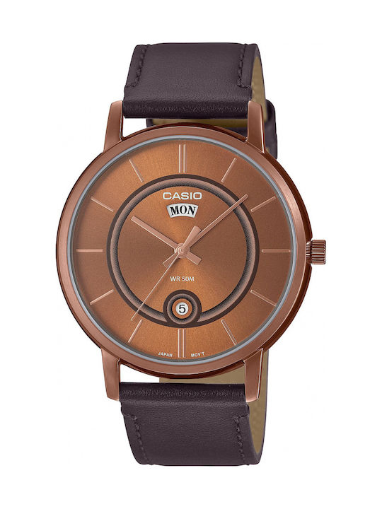 Casio Collection Ψηφιακό Ανδρικό Ρολόι 41mm Μπαταρίας Καφέ