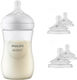Philips Set Biberoane din Plastic Natural Anti-colici cu Tetină din Silicon Alb 260ml