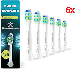 Original Philips Sonicare Intercare Hx9006/87 Toothbrush Head Medium Soft Bristles 6 Pcs Cleaning Hard-to-reach Areas Original Philips Sonicare Intercare Hx9006/87 Toothbrush Head Medium Soft Bristles 6 Pcs Cleaning Hard-to-reach Areas