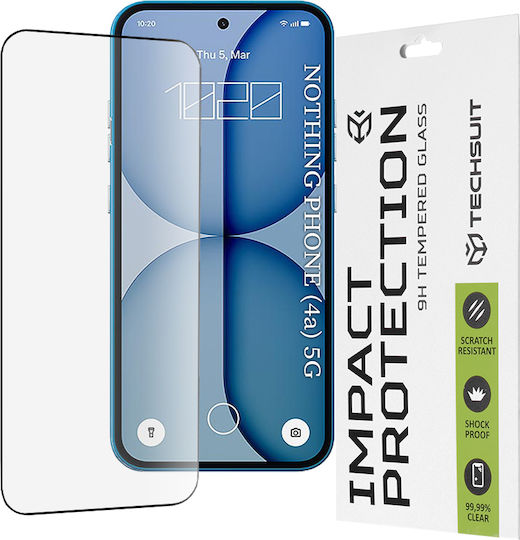 Techsuit 0.33mm Full Glue Full Face Tempered Glass Black (Nothing Phone (4a))