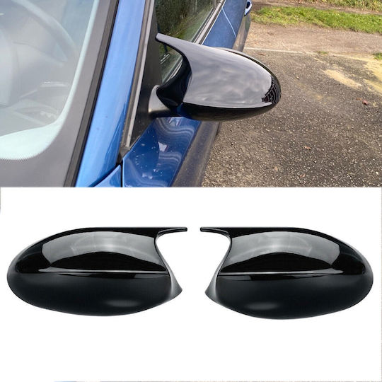 Kappen Für Autospiegel BMW Serie 1 E87 E81 E82 E88 2004-2009 Serie 3 E90 E91 05-08 E92 E93 2006-2010 M3/m4 Look Schwarz Glänzend 2 Stücke