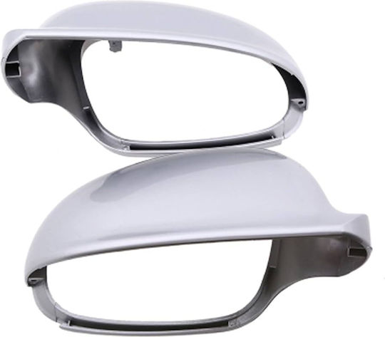 Car Mirror Caps Vw Golf V 5 03-08 Jetta 05-10 Eos 06-08 Sharan 04-10 Passat 3bg 04-05 Silver 2 Pieces