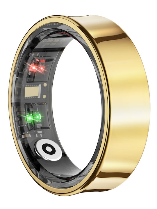 Avizar R09 Inel Inteligent 18.1mm Waterproof Cu Pulsometru Auriu