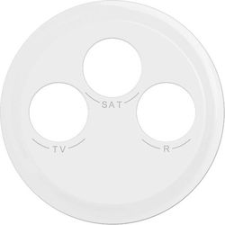 Celiane Plate TV RD SAT Socket White