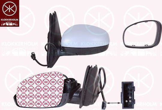 Mirror Electric Heated Painted Aspherical Glass Skoda Roomster-Praktik 06-10 5j1857507a Left