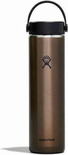 Hydro Flask Μπουκάλι Θερμός Ανοξείδωτο 710ml ΘΕΡΜΟΣ LIGHTWEIGHT WIDE FLEX CAP B OBSIDIAN