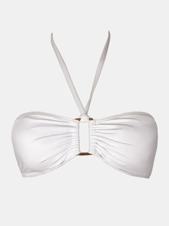 Strapless Bikini Top White