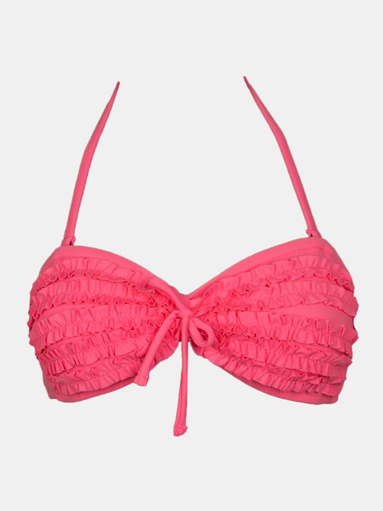 Rock Club Strapless Bikinioberteil Rosa Neon