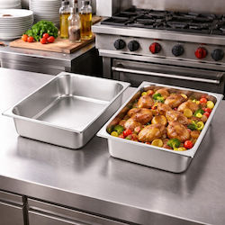 Distribution Gastronorm Pan Stainless Steel GN1/1 53x32.5x10cm Forhome 790612 Home