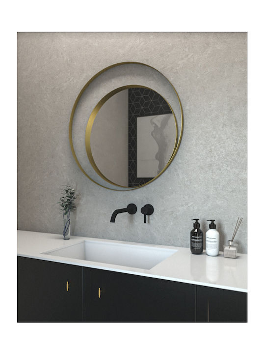 IronTwinWeiß 95 Rund Badezimmerspiegel aus Metall 95x95cm Weiß