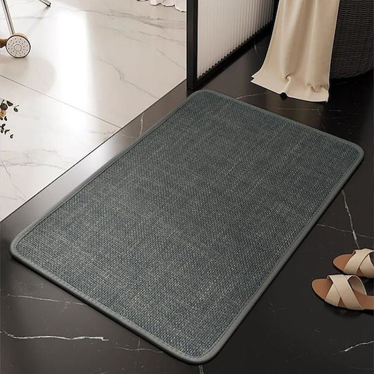 Anti-Slip Bathtub Mat with Suction Cups Gray 45x70cm
