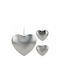 Embossed Metallic Heart 3 Designs 22cm