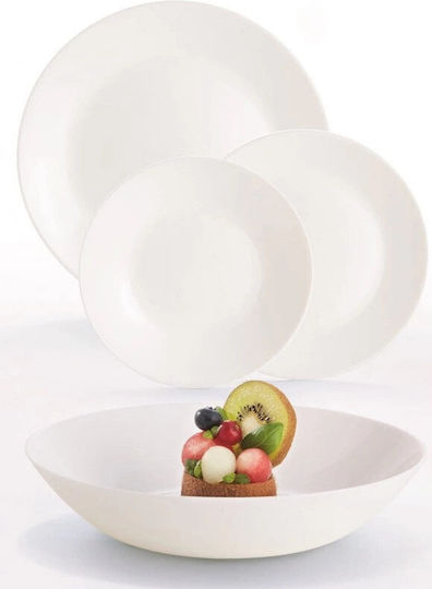 Luminarc White Glass Dinnerware Set 18pcs