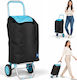 Metallic Shopping Trolley Blue 36x30x90cm